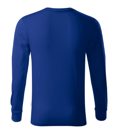 RIMECK RESIST LS Unisex T-shirt in royal blue, brand label - promotional clothing printed with your company logo
