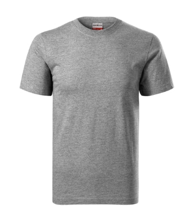 RIMECK BASE Unisex T-shirt in dark gray melange - promotional clothing printed with your company logo
