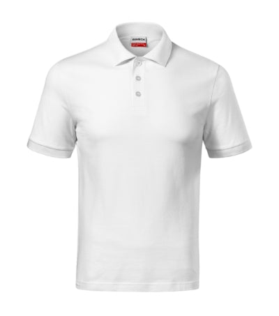 RIMECK RESIST HEAVY POLO Men's polo shirt in white - promotional clothing printed with your company logo