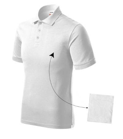 RIMECK RESIST HEAVY POLO Men's polo shirt in white - promotional clothing printed with your company logo
