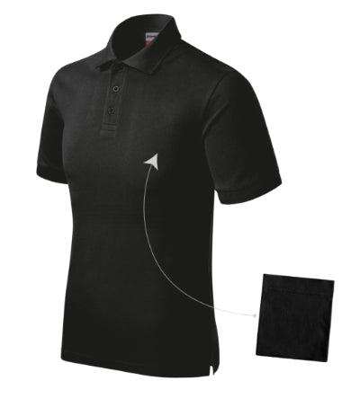 RIMECK RESIST HEAVY POLO Men's polo shirt in black - promotional clothing printed with your company logo