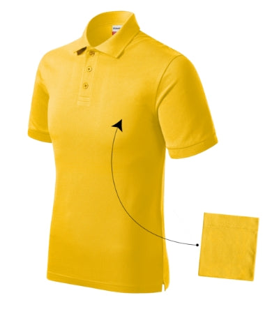 RIMECK RESIST HEAVY POLO Men's polo shirt in yellow - promotional clothing printed with your company logo