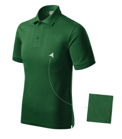 RIMECK RESIST HEAVY POLO Men's polo shirt in bottle green - promotional clothing printed with your company logo
