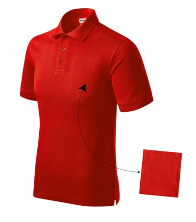 RIMECK RESIST HEAVY POLO Men's polo shirt in red - promotional clothing printed with your company logo