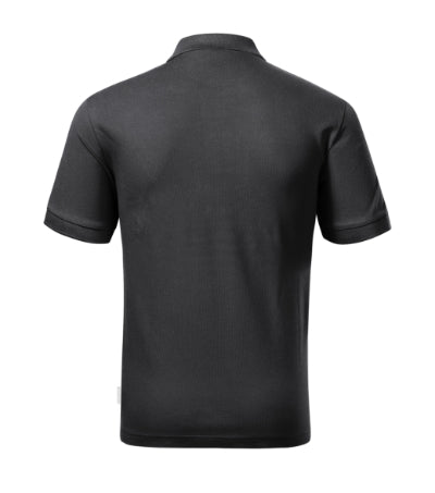 RIMECK RESIST HEAVY POLO Men's polo shirt in ebony gray, brand label - promotional clothing printed with your company logo