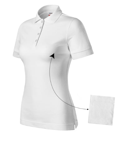 RIMECK RESIST HEAVY POLO Women's polo shirt in white - promotional clothing printed with your company logo