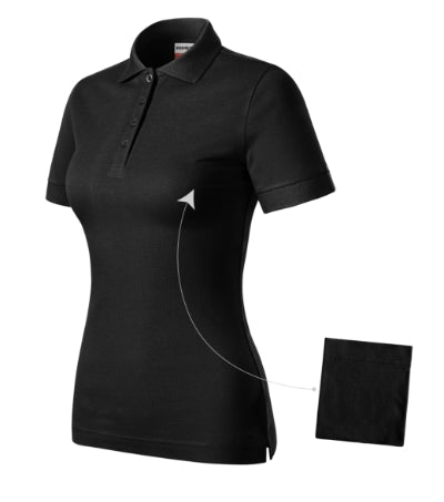 RIMECK RESIST HEAVY POLO Women's polo shirt in black - promotional clothing printed with your company logo
