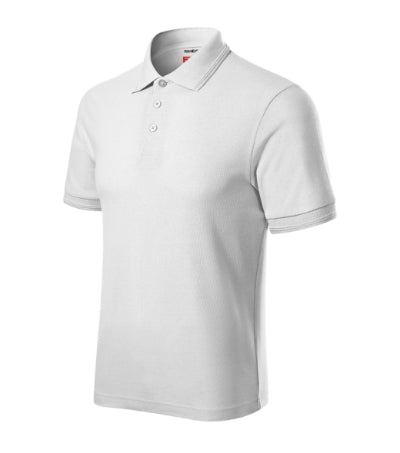 RIMECK RESERVE Men's polo shirt in white - promotional clothing printed with your company logo