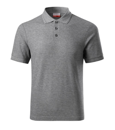 RIMECK RESERVE Men's polo shirt in dark gray melange - promotional clothing printed with your company logo