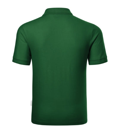 RIMECK RESERVE Men's polo shirt in bottle green, brand label - promotional clothing printed with your company logo