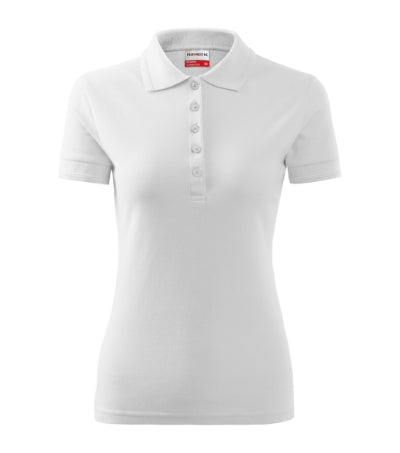 RIMECK RESERVE Women's polo shirt in white - promotional clothing printed with your company logo