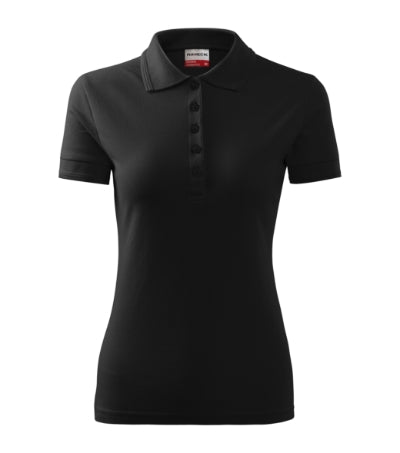 RIMECK RESERVE Women's polo shirt in black - promotional clothing printed with your company logo