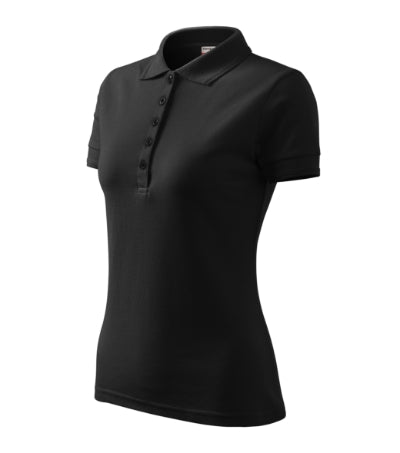 RIMECK RESERVE Women's polo shirt in black - promotional clothing printed with your company logo