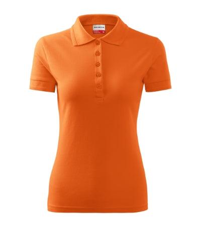 RIMECK RESERVE Women's polo shirt in orange - promotional clothing printed with your company logo