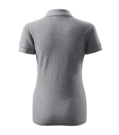 RIMECK RESERVE Women's polo shirt in dark gray melange - promotional clothing printed with your company logo