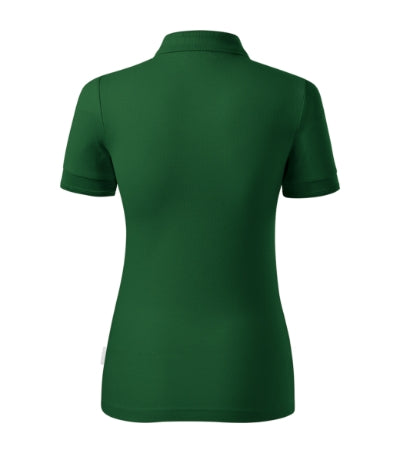RIMECK RESERVE Women's polo shirt in bottle green, brand label - promotional clothing printed with your company logo