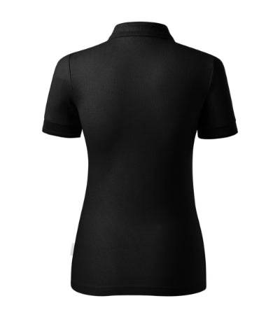 RIMECK RESERVE Women's polo shirt in black, brand label - promotional clothing printed with your company logo