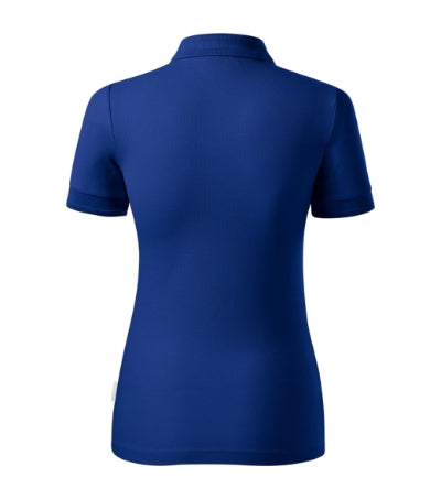 RIMECK RESERVE Women's polo shirt in royal blue, brand label - promotional clothing printed with your company logo