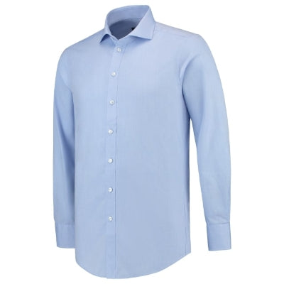 TRICORP FITTED STRETCH SHIRT Men's shirt in blue - promotional clothing printed with your company logo