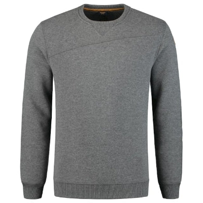 TRICORP PREMIUM SWEATER Men's sweatshirt in stone melange - promotional clothing printed with your company logo