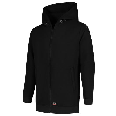 TRICORP HOODED SWEAT JACKET WASHABLE 60°C Unisex sweatshirt in black - promotional clothing printed with your company logo