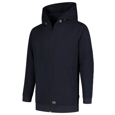 TRICORP HOODED SWEAT JACKET WASHABLE 60°C Unisex sweatshirt in navy blue - promotional clothing printed with your company