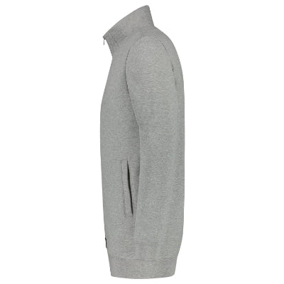 TRICORP SWEAT JACKET WASHABLE 60 °C Unisex sweatshirt in grey melange - promotional clothing printed with your company logo
