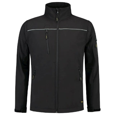 TRICORP LUXURY SOFTSHELL Unisex softshell jacket in black - promotional clothing printed with your company logo
