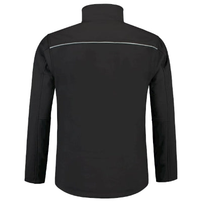 TRICORP LUXURY SOFTSHELL Unisex softshell jacket in black - promotional clothing printed with your company logo