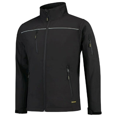 TRICORP LUXURY SOFTSHELL Unisex softshell jacket in black - promotional clothing printed with your company logo