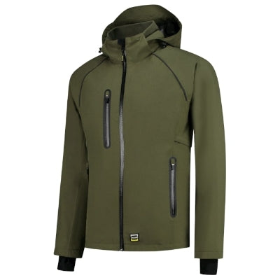 TRICORP TECH SHELL Unisex jacket in army - promotional clothing printed with your company logo