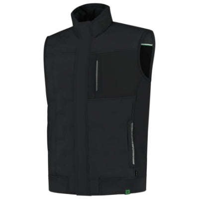 TRICORP PUFFER BODYWARMER REWEAR Unisex vest in black - promotional clothing printed with your company logo
