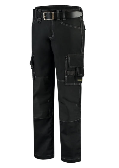 TRICORP CORDURA CANVAS WORK PANTS Unisex work trousers in black - promotional clothing printed with your company logo