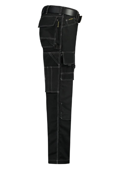 TRICORP CORDURA CANVAS WORK PANTS Unisex work trousers in black - promotional clothing printed with your company logo