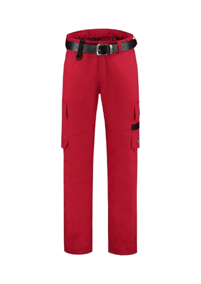 TRICORP WORK PANTS TWILL Unisex work trousers in red - promotional clothing printed with your company logo