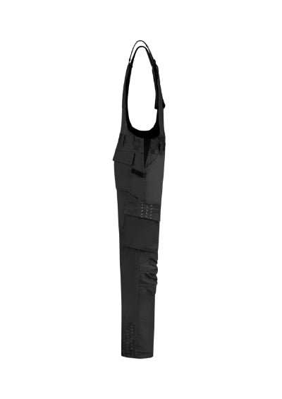 TRICORP BIB & BRACE TWILL CORDURA Unisex work bib trousers in black - promotional clothing printed with your company logo
