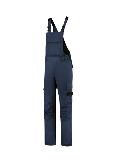 TRICORP BIB & BRACE TWILL CORDURA Unisex work bib trousers in navy blue - promotional clothing printed with your company logo