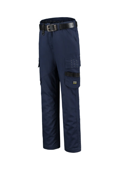 TRICORP WORK PANTS TWILL WOMEN Women's work trousers in navy blue - promotional clothing printed with your company logo