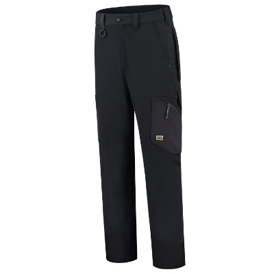 TRICORP WORK TROUSERS 4-WAY STRETCH Unisex work trousers in black - promotional clothing printed with your company logo