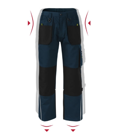 RIMECK RANGER Men's work trousers in navy blue - promotional clothing printed with your company logo