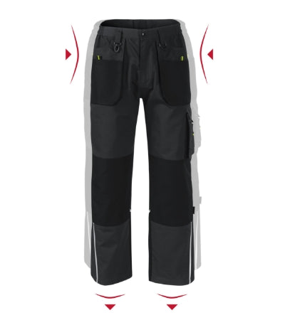 RIMECK RANGER Men's work trousers in ebony gray - promotional clothing printed with your company logo