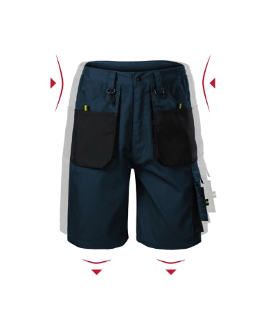 RIMECK RANGER Men's work shorts in navy blue - promotional clothing printed with your company logo