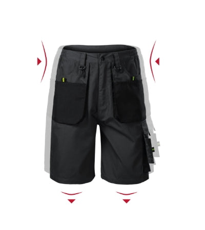 RIMECK RANGER Men's work shorts in ebony gray - promotional clothing printed with your company logo