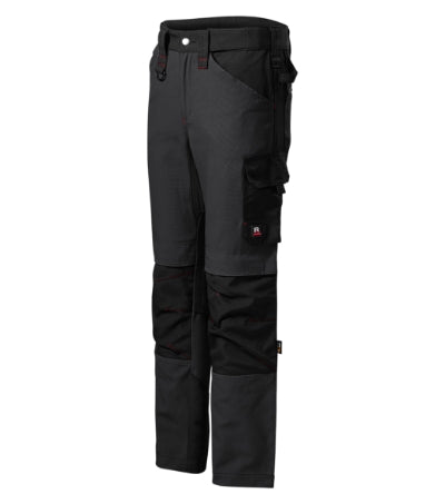 RIMECK VERTEX Men's work trousers in ebony gray - promotional clothing printed with your company logo