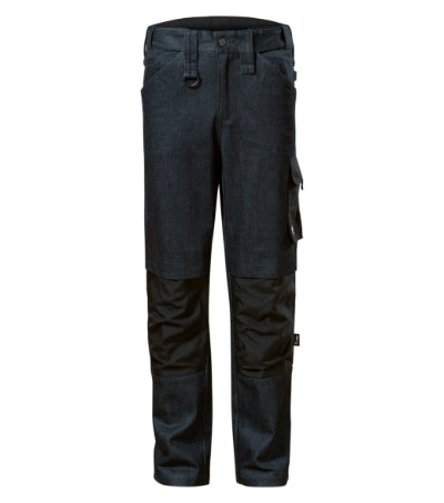 RIMECK VERTEX Men's work jeans in dark denim - promotional clothing printed with your company logo