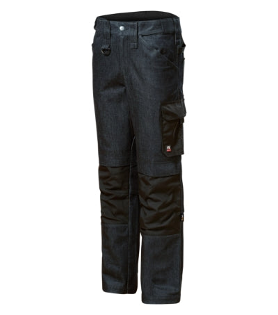 RIMECK VERTEX Men's work jeans in dark denim - promotional clothing printed with your company logo