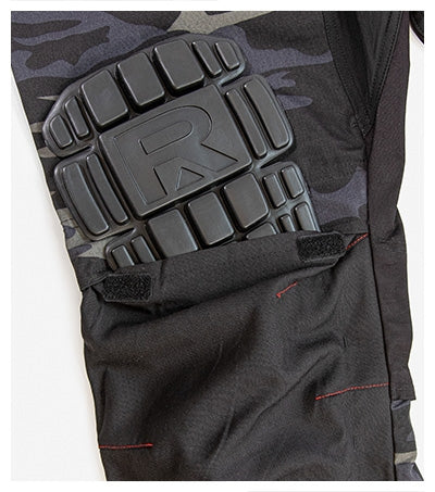 RIMECK VERTEX CAMO Men's work trousers in camouflage dark gray - promotional clothing printed with your company logo