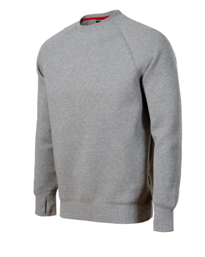RIMECK VERTEX Men's sweatshirt in dark gray melange - promotional clothing printed with your company logo