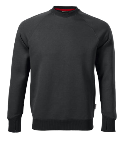 RIMECK VERTEX Men's sweatshirt in ebony gray - promotional clothing printed with your company logo