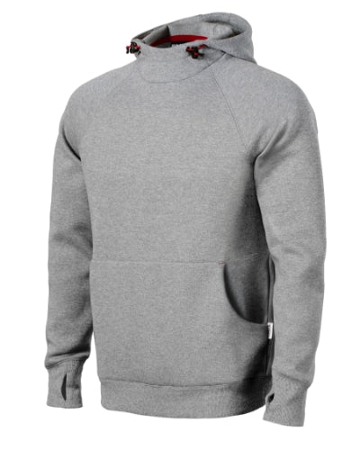 RIMECK VERTEX HOODIE Men's sweatshirt in dark gray melange - promotional clothing printed with your company logo